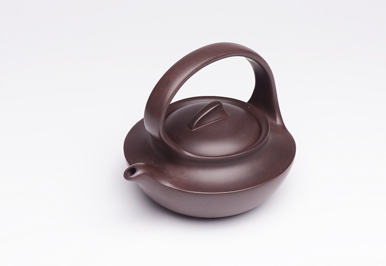提梁精美紫砂壺，創(chuàng)意手工紫砂壺